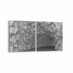 Olla 10440K2Y Abstract Tünel Görsel Kare 2 Parça Yatay 65x30 cm Kanvas Tablo