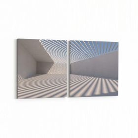 Olla 10441K2Y Abstract Tünel Görsel Kare 2 Parça Yatay 65x30 cm Kanvas Tablo