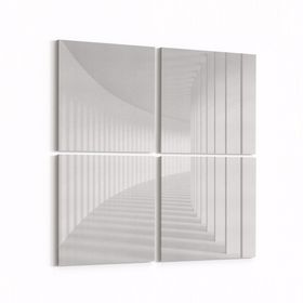Olla 10444K4 Abstract Tünel Görsel Kare 4 Parça 65x65 cm Kanvas Tablo