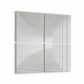 Olla 10444K4 Abstract Tünel Görsel Kare 4 Parça 65x65 cm Kanvas Tablo
