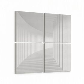 Olla 10444K4 Abstract Tünel Görsel Kare 4 Parça 65x65 cm Kanvas Tablo
