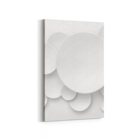 Olla 10447D Beyaz Kabartma Görseli Dikey 20x30 cm Kanvas Tablo