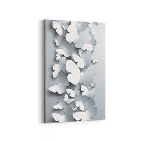 Olla 10448D Beyaz Kabartma Görseli Dikey 20x30 cm Kanvas Tablo