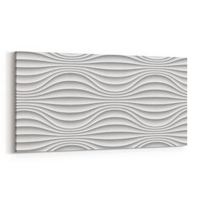 Olla 10451YD Beyaz Kabartma Görseli Yatay Dar 60x30 cm Kanvas Tablo