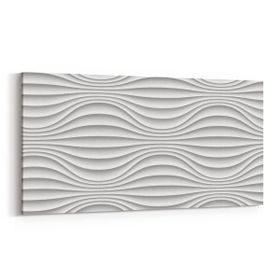 Olla 10451YD Beyaz Kabartma Görseli Yatay Dar 60x30 cm Kanvas Tablo