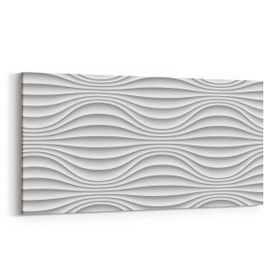 Olla 10451YD Beyaz Kabartma Görseli Yatay Dar 60x30 cm Kanvas Tablo
