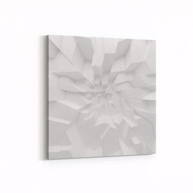 Olla 10454K Beyaz Kabartma Görseli Kare 25x25 cm Kanvas Tablo