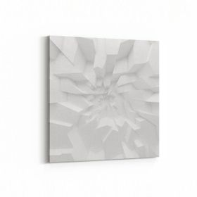 Olla 10454K Beyaz Kabartma Görseli Kare 25x25 cm Kanvas Tablo