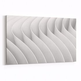 Olla 10456Y Beyaz Kabartma Görseli Yatay 30x20 cm Kanvas Tablo