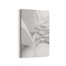 Olla 10462D Beyaz Kabartma Görseli Dikey 20x30 cm Kanvas Tablo