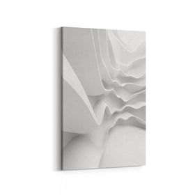 Olla 10462D Beyaz Kabartma Görseli Dikey 20x30 cm Kanvas Tablo