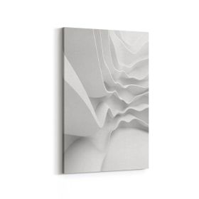Olla 10462D Beyaz Kabartma Görseli Dikey 20x30 cm Kanvas Tablo