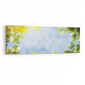 Olla 10476YI Ağaç Görseli Yatay İnce 90x30 cm Kanvas Tablo