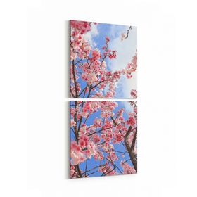 Olla 10538K2D Ağaç Görseli Kare 2 Parça Dikey 30x65 cm Kanvas Tablo
