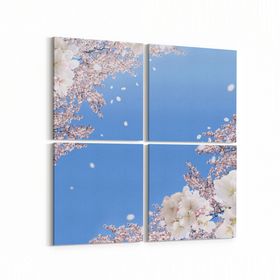 Olla 10577K4 Ağaç Görseli Kare 4 Parça 65x65 cm Kanvas Tablo