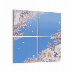 Olla 10577K4 Ağaç Görseli Kare 4 Parça 65x65 cm Kanvas Tablo