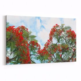 Olla 10596Y Ağaç Görseli Yatay 30x20 cm Kanvas Tablo