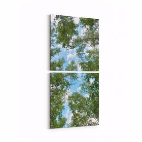 Olla 10601K2D Ağaç Görseli Kare 2 Parça Dikey 30x65 cm Kanvas Tablo