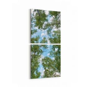Olla 10601K2D Ağaç Görseli Kare 2 Parça Dikey 30x65 cm Kanvas Tablo
