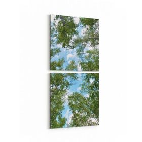 Olla 10601K2D Ağaç Görseli Kare 2 Parça Dikey 30x65 cm Kanvas Tablo