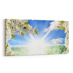 Olla 10622YD Ağaç Görseli Yatay Dar 60x30 cm Kanvas Tablo