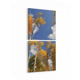 Olla 10677K2D Ağaç Görseli Kare 2 Parça Dikey 30x65 cm Kanvas Tablo