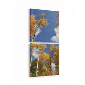 Olla 10677K2D Ağaç Görseli Kare 2 Parça Dikey 30x65 cm Kanvas Tablo