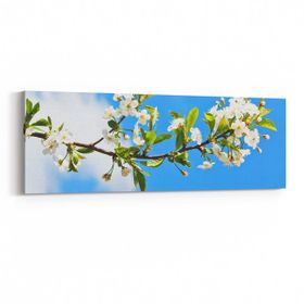 Olla 10686YI Ağaç Görseli Yatay İnce 90x30 cm Kanvas Tablo