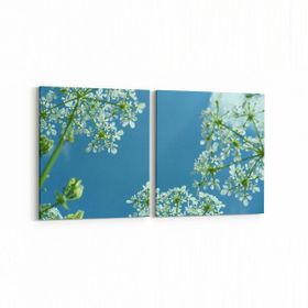 Olla 10696K2Y Ağaç Görseli Kare 2 Parça Yatay 65x30 cm Kanvas Tablo