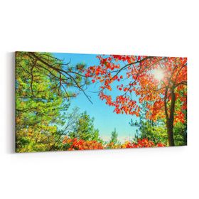 Olla 10698YD Ağaç Görseli Yatay Dar 60x30 cm Kanvas Tablo
