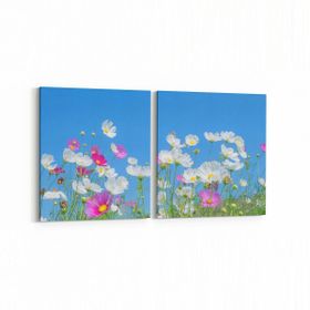 Olla 10839K2Y Ağaç Görseli Kare 2 Parça Yatay 65x30 cm Kanvas Tablo