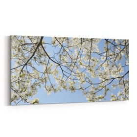 Olla 10865YD Ağaç Görseli Yatay Dar 60x30 cm Kanvas Tablo