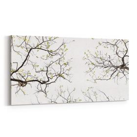 Olla 10887YD Ağaç Görseli Yatay Dar 60x30 cm Kanvas Tablo