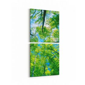 Olla 10888K2D Ağaç Görseli Kare 2 Parça Dikey 30x65 cm Kanvas Tablo