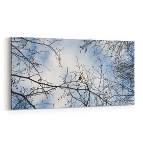 Olla 10927YD Ağaç Görseli Yatay Dar 60x30 cm Kanvas Tablo