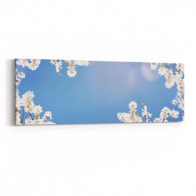 Olla 10948YI Ağaç Görseli Yatay İnce 90x30 cm Kanvas Tablo