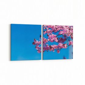 Olla 10954K2Y Ağaç Görseli Kare 2 Parça Yatay 65x30 cm Kanvas Tablo