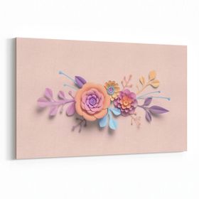 Olla 11549Y Çiçek Görseli Yatay 30x20 cm Kanvas Tablo