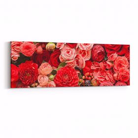 Olla 11555YI Çiçek Görseli Yatay İnce 90x30 cm Kanvas Tablo