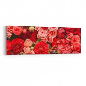 Olla 11555YI Çiçek Görseli Yatay İnce 90x30 cm Kanvas Tablo