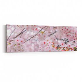 Olla 11556YI Çiçek Görseli Yatay İnce 90x30 cm Kanvas Tablo