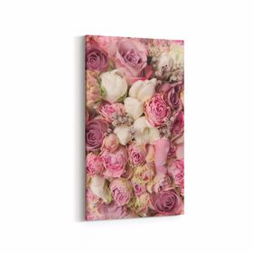 Olla 11558DD Çiçek Görseli Dikey Dar 30x60 cm Kanvas Tablo