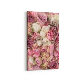 Olla 11558DD Çiçek Görseli Dikey Dar 30x60 cm Kanvas Tablo