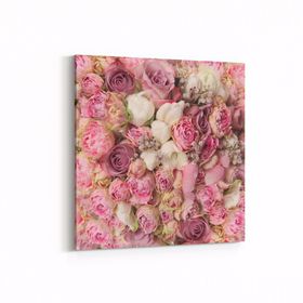 Olla 11558K Çiçek Görseli Kare 25x25 cm Kanvas Tablo