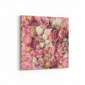 Olla 11558K Çiçek Görseli Kare 25x25 cm Kanvas Tablo