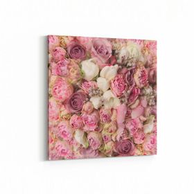 Olla 11558K Çiçek Görseli Kare 25x25 cm Kanvas Tablo