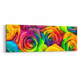 Olla 11560YI Çiçek Görseli Yatay İnce 90x30 cm Kanvas Tablo