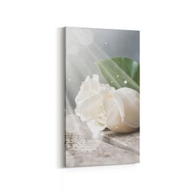 Olla 11562DD Çiçek Görseli Dikey Dar 30x60 cm Kanvas Tablo