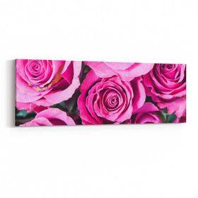 Olla 11567YI Çiçek Görseli Yatay İnce 90x30 cm Kanvas Tablo