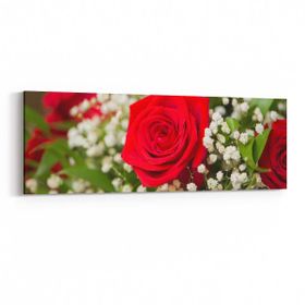 Olla 11571YI Çiçek Görseli Yatay İnce 90x30 cm Kanvas Tablo